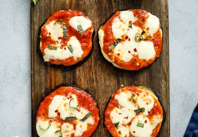 Air Fryer Eggplant Pizza