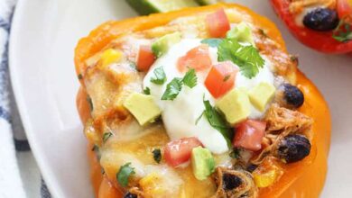 Chicken Enchilada Stuffed Peppers