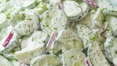 creamy cucumber salad with mayo