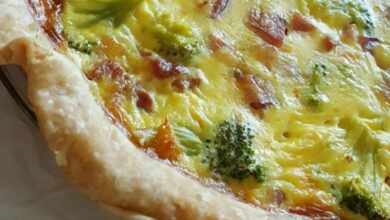 Easy Ham And Broccoli Quiche