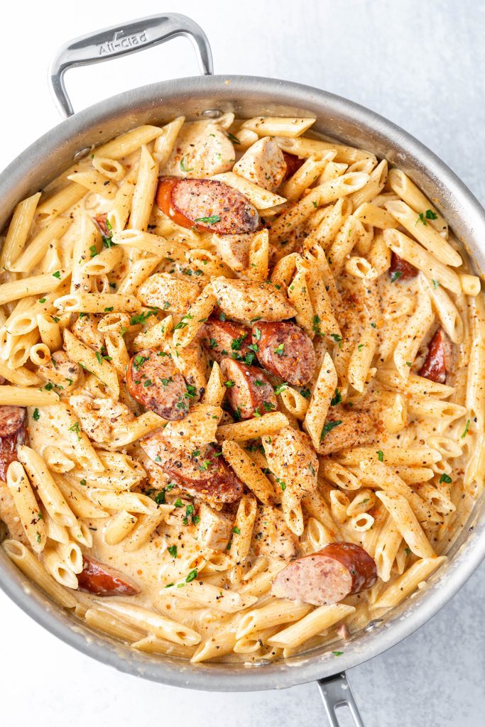 One Pot Cajun Chicken Alfredo Pasta