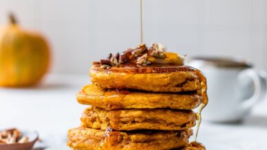 Skinny Pumpkin Pancakes