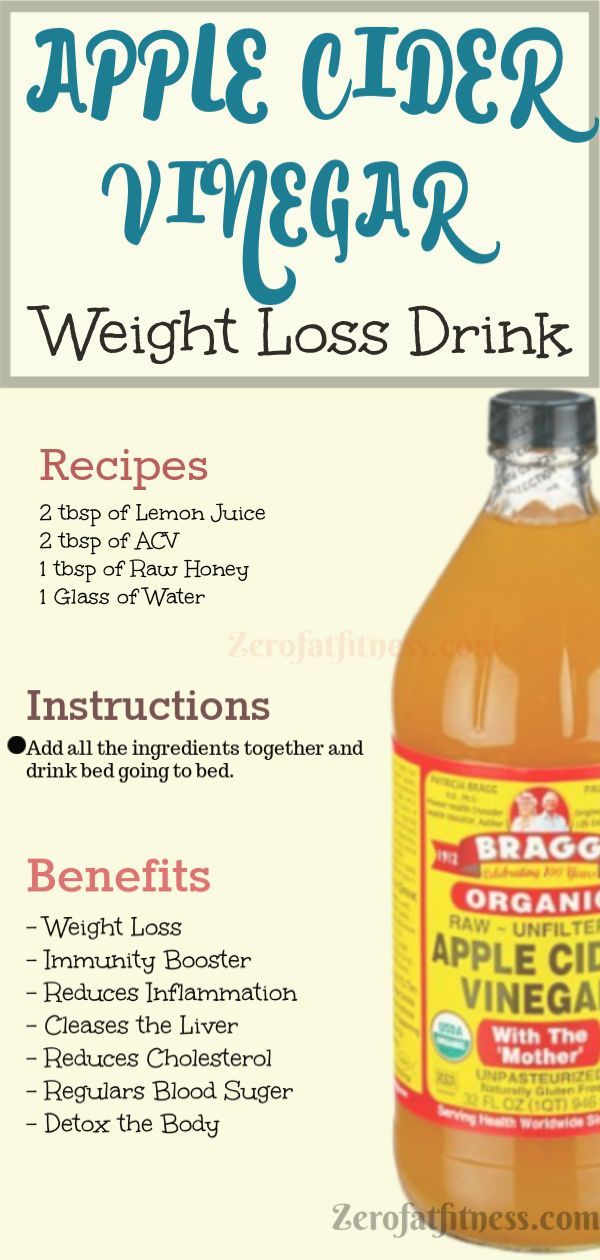 Weight Loss Drink With Apple Cider Vinegar Recipe